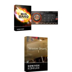 SONiVOX 打楽器2音源バンドル Big Bang Cinematic Percussion, Session Drums 1 未使用シリアル 正規OEM版 Mac/Win対応