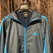 adidas アディダス　ジャンパー　ネイビー　青　ブルー　Mサイズ　男の子　男子　学生子供　美品　スポーツ　サッカー　野球　通学服_画像2