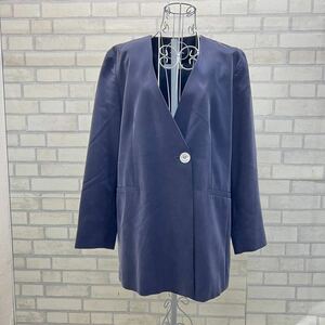 美品 MNG SUIT/マンゴ ジャケット M ネイビー レディース