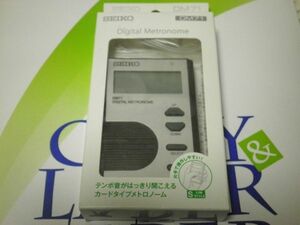 NEWLY SEIKO DIGITAL METRONOME HANDY COMPACT CARD SIZE TYPE SILVER DM71S CLICKPOST164