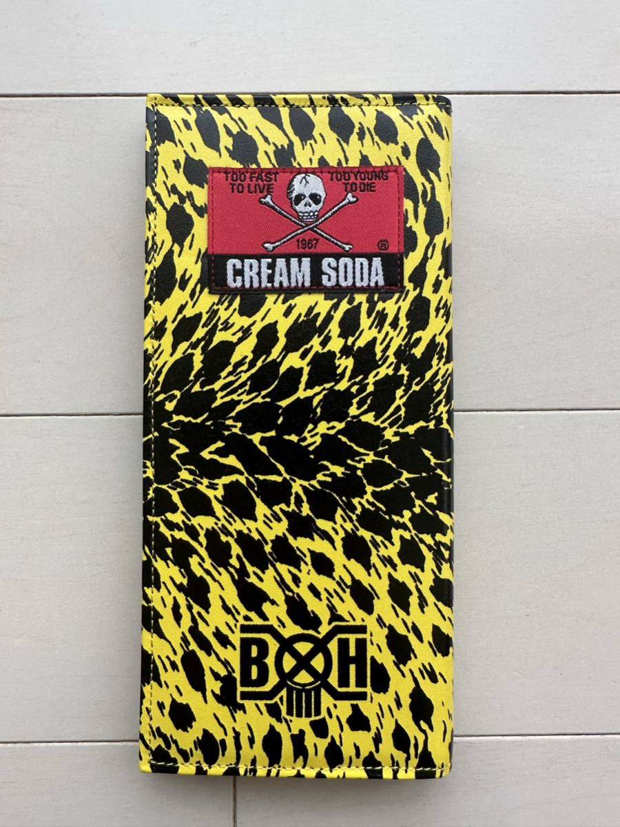 CREAM SODA クリームソーダ 角ドクロ 長財布 美品-