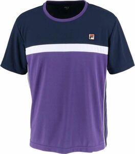 FILA フィラ テニスウェア 半袖Ｔシャツ 半袖ゲームシャツ パープル VM5433 メンズM 新品
