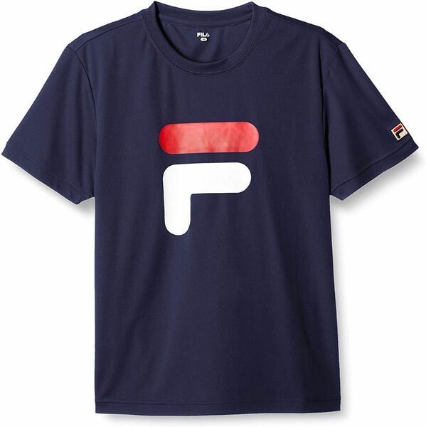 FILA フィラ テニスウェア 半袖グラフィックTシャツ VM5497 ネイビー(紺色) メンズM 新品