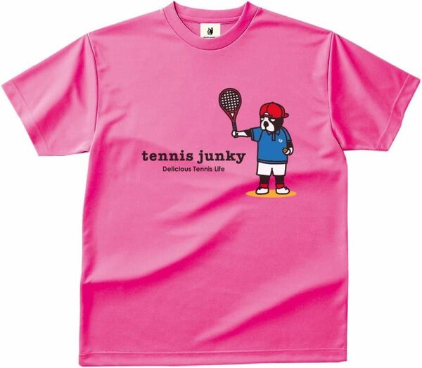 クラウディオパンディアーニ テニスウェア 半袖Tシャツ Tennis Junky TJ17002 ピンク(桃色) メンズM 新品