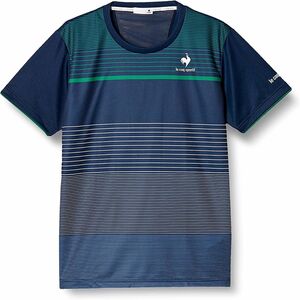 le coq sportif ルコックスポルティフ テニスウェア 半袖Ｔシャツ QTMSJA02 メンズL ネイビー(紺) 新品