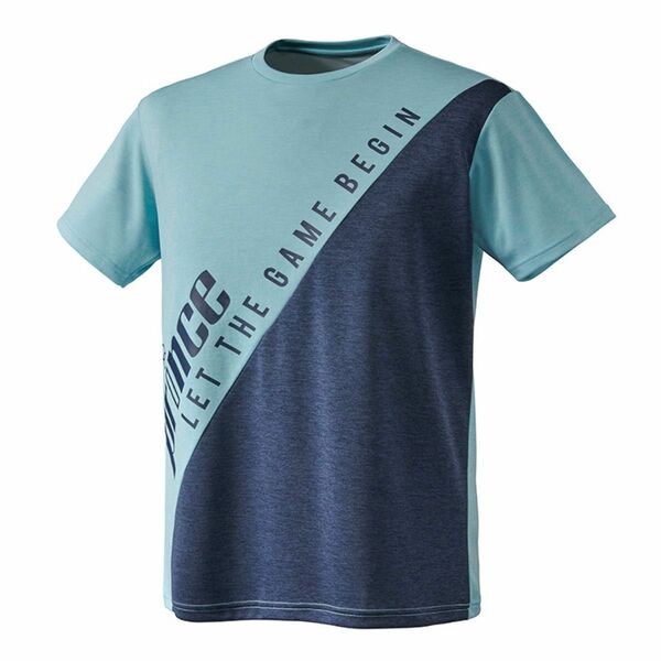 Prince プリンス テニスウェア 半袖Tシャツ MS1009 ブルー(青) メンズM 新品