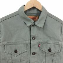 m382 USA製 Levi's リーバイス 941B ピケ ジャケット バレンシア工場 復刻 555 BigE 上着 コットン 綿 100% アウター グリーン系 メンズ S_画像2