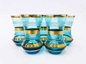 ボヘミアグラス BOHEMIA ボヘミアガラス ショットグラス 5個セット リキュールグラス 冷酒 洋食器 食器 グラス ミニグラス ブルー チェコ