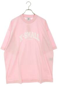 ヴェトモン VETEMENTS 23AW UE54TR285P BABYPINK サイズ:XS X-SMALL刺繍Tシャツ 新古品 SB01