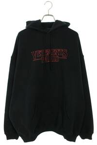 ヴェトモン VETEMENTS 23AW UE54HD500B BLACK サイズ:S PARISロゴプリントパーカー 新古品 OM10