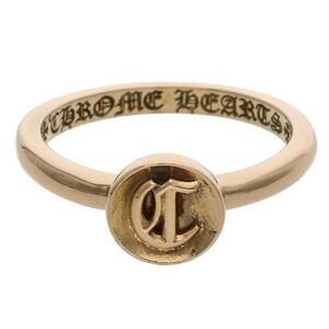 クロムハーツChrome Hearts 22k BBLGM ALPHABET LETTER C/バブルガムアルファベット 4号 イエローゴールドリング 中古 SJ02