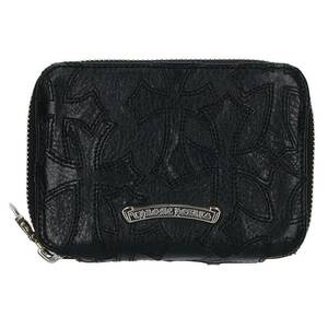 クロムハーツ Chrome Hearts BANK ROBBER/バンクローバー セメタリークロスラウンドジップレザーウォレット財布 中古 SJ02