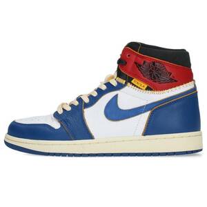 ナイキ NIKE ユニオン AIR JORDAN 1 RETRO HI NRG UNION 27.5cm エアジョーダン1レトロハイスニーカー 中古 NO05