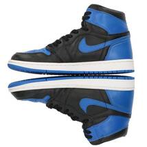 ナイキ NIKE 2017 AIR JORDAN 1 RETRO HIGH OG ROYAL 27cm エアジョーダン1レトロハイスニーカー 中古 SB01_画像6