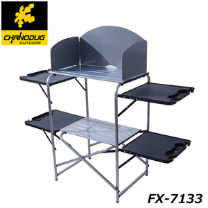 *CHANODUG OUTDOOR* outdoor euro kitchen table *FX-7133* storage Carry case attaching * folding 2 burner table *5