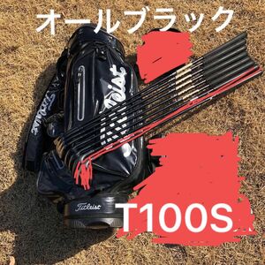 タイトリスト T100S（2019）オールブラックアイアン 6本セット&キャディバッグ