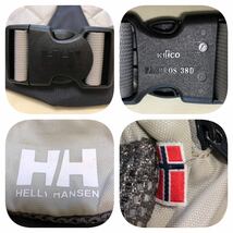 6921《HELLY HANSEN ヘリーハンセン》ロゴプリント ウエストバック ボディバッグ グレー_画像6