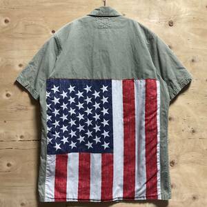 SALTWATER COWBOY -STARS AND STRIPES S/S SHIRT- MADE IN JAPAN ソルトウォーターカウボーイ　日本製