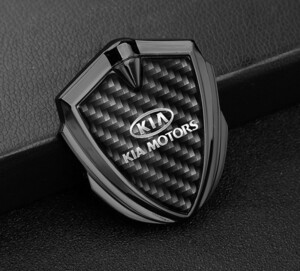 キア KIA ステッカー 車ロゴ エンブレム 3D立体 金属製 デカール 1枚 防水 両面テープ付き 簡単貼り付け 車の装飾 深錆色