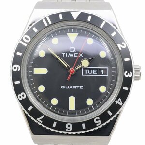 TIMEX キュー タイメックス Q TIMEX クォーツ メンズ 腕時計 デイデイト 黒文字盤 純正SSベルト TW2U61800【いおき質店】