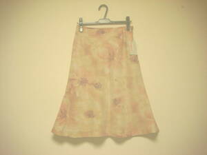 AWAW Junko Shimada large floral print suede style skirt orange series tag attaching unused W67 tag attaching unused 