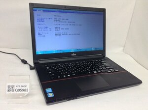 ジャンク/ FUJITSU FMVA0800C LIFEBOOK A574/K Intel Celeron 2950M メモリ2.05GB HDD320.07GB 【G05983】