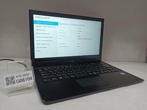 ジャンク/ VAIO VJPB11 Intel Core i3-6100U メモリ4.1GB SSD128.03GB 【G06104】