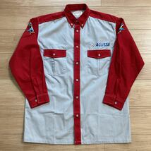 CAGIVA MV AGUSTA Shirt カジバ MVアグスタ レースシャツ ピットシャツ US Mサイズ (日本L位)バイク ユーズド_画像1