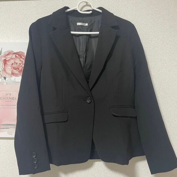 スーツ スーツジャケット 黒 入学式 テーラードジャケット ジャケット 9号 Mサイズ
