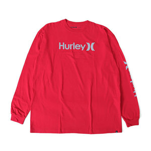 Hurley ハーレー 袖ロゴ ロンT XXL MTS0005520 赤 長袖Tシャツ メンズ