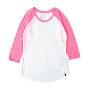 Hurley ハーレー ラグランTシャツ GTS0002730 XS ピンク ロンT 長袖Tシャツ レディース