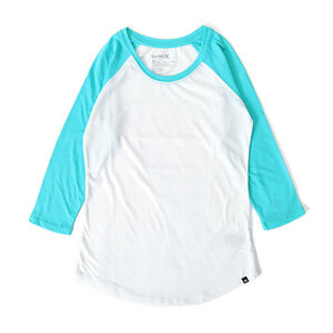 Hurley Harley Raglan T -Frish GTS0002730 XS светло -голубой Ron T с длинным рукавом T -For