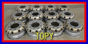 ■中古ホイール■　TOPY アルミホイール 19.5インチ 6.75J +147 8H 285 TB トラック 12本 大型車 激安 送料無料 D749