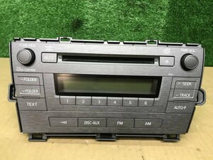 H25年　管0749 DAA-ZVW30 プリウス　後期 15万KM 純正 CD+プレーヤーデッキ　86120-47530　