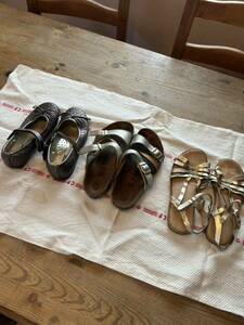  продажа комплектом сандалии комплект девочка 19~21cm Birkenstock плоская обувь 