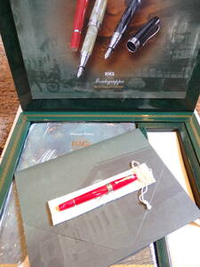 *[ unused * new goods ] Montegrappa MIYA Italian Precious cell Lloyd fountain pen red pen .:14K585 solid Gold F