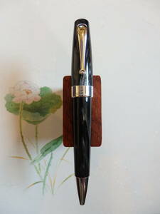 ◆【未使用に近い】モンテグラッパ　MIYA　イタリアン・プレシャス・セルロイド製　ダークグレイ　ツイスト式ボールペン