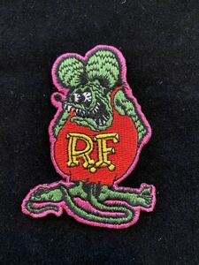 ★送料無料★ラットフィンク アイロンパッチ ピンク M★レア★ワッペン 刺繍 作業着 ツナギ RATFINK エドロス アメリカン 雑貨 PM1