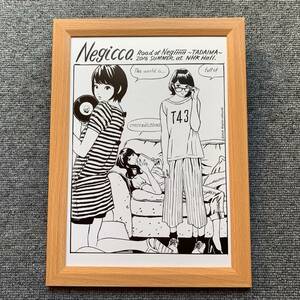 ■江口寿史『Negicco.2016』B5サイズ 額入り 貴重イラスト 印刷物 ポスター風デザイン 額装品 アートフレーム インテリア 美女