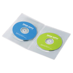 サンワサプライ スリムDVDトールケース(2枚収納・10枚セット・クリア) DVD-TU2-10CLN(l-4969887314746)