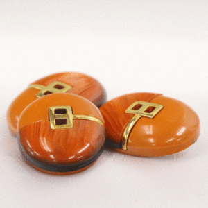 昔のボタン 18ｍｍ オレンジ ANT8867 昭和30年代からの専門店用の高級ボタン