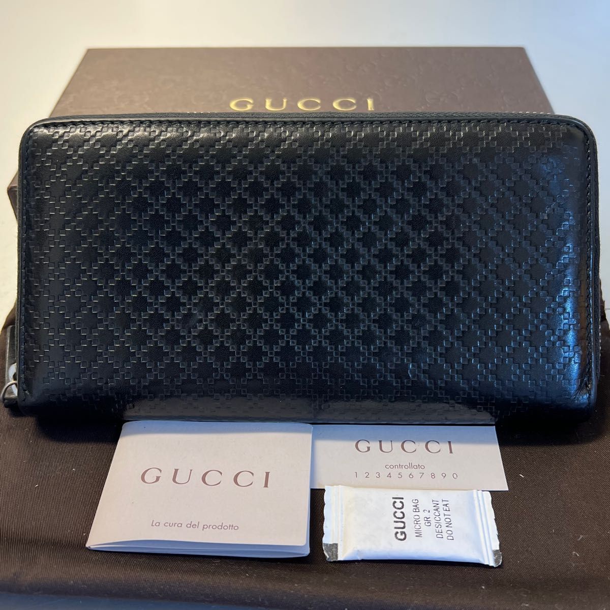新品同様 希少 グッチ GUCCI 財布 長財布 クロコ ラウンドファスナー