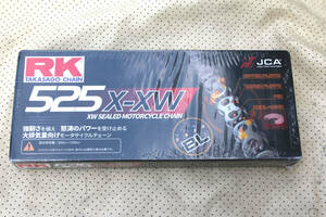 【新品】RK　 525X-XW 110L チェ－ン ブラック アールケージャパン カシメ