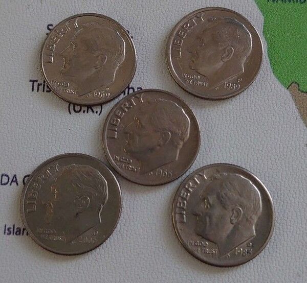 USA アメリカ合衆国 硬貨 コイン one DIME リバティ 5枚SET