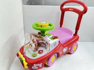  free shipping h46341 Sanrio Hello Kitty passenger use . hoe . pushed .... toy for riding child toy for riding Hello Kitty Kitty Chan car toy red pin 