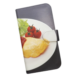 Galaxy S21＋ 5G SCG10　スマホケース 手帳型 プリントケース オムライス フード 食べ物