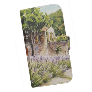 Art hand Auction Xperia 5 II SO-52A/A002SO/SOG02, étui imprimé style carnet de notes, peinture de paysage, fleur de lavande, accessoires, Cas, autres