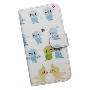 楽天 Rakuten BIGs 3917JR　スマホケース 手帳型 プリントケース 鳥 インコ キャラクター かわいい