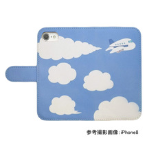 楽天 Rakuten BIGs 3917JR　スマホケース 手帳型 プリントケース 空 雲 飛行機_画像2