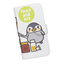 Xperia 10 III Lite　スマホケース 手帳型 プリントケース ペンギン 動物 救急箱 エイドキット キャラクター かわいい_画像1